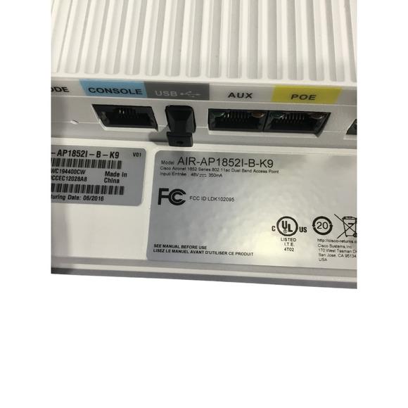 Cisco AIR-AP1852I-B-K9 802.11a/b/g/n/ac Wireless Access Point Aironet 1852 - Picture 7 of 10